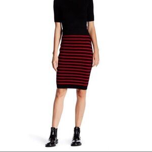Marc Jacobs Stretch Knit Wool Striped Pencil Skirt NWOT M